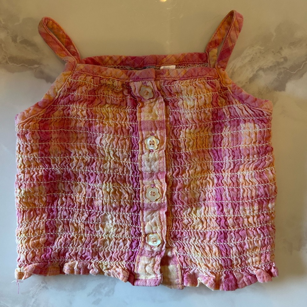 Pink and Orange Kids Tank Top